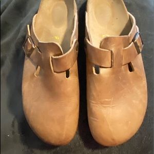 Birkenstock Boston oiled leather tobacco brown 43 EU EUC